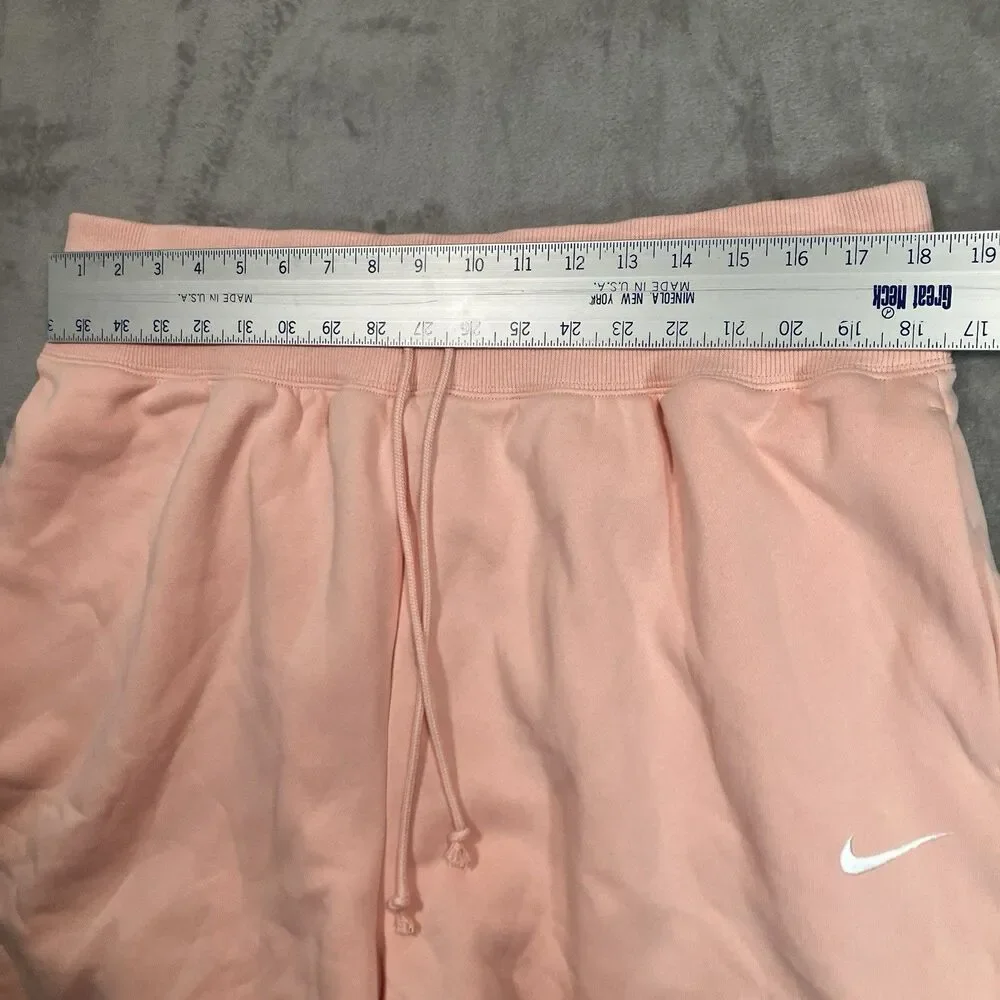 Nike‎ Shorts Womens XL Peach High Rise Loose Fit Fleece Drawstring DQ5717-800